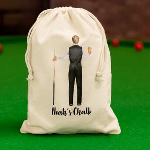 Snooker Chalk Tasche - Personalisiertes Geschenk für Snooker Spieler Pool Billard