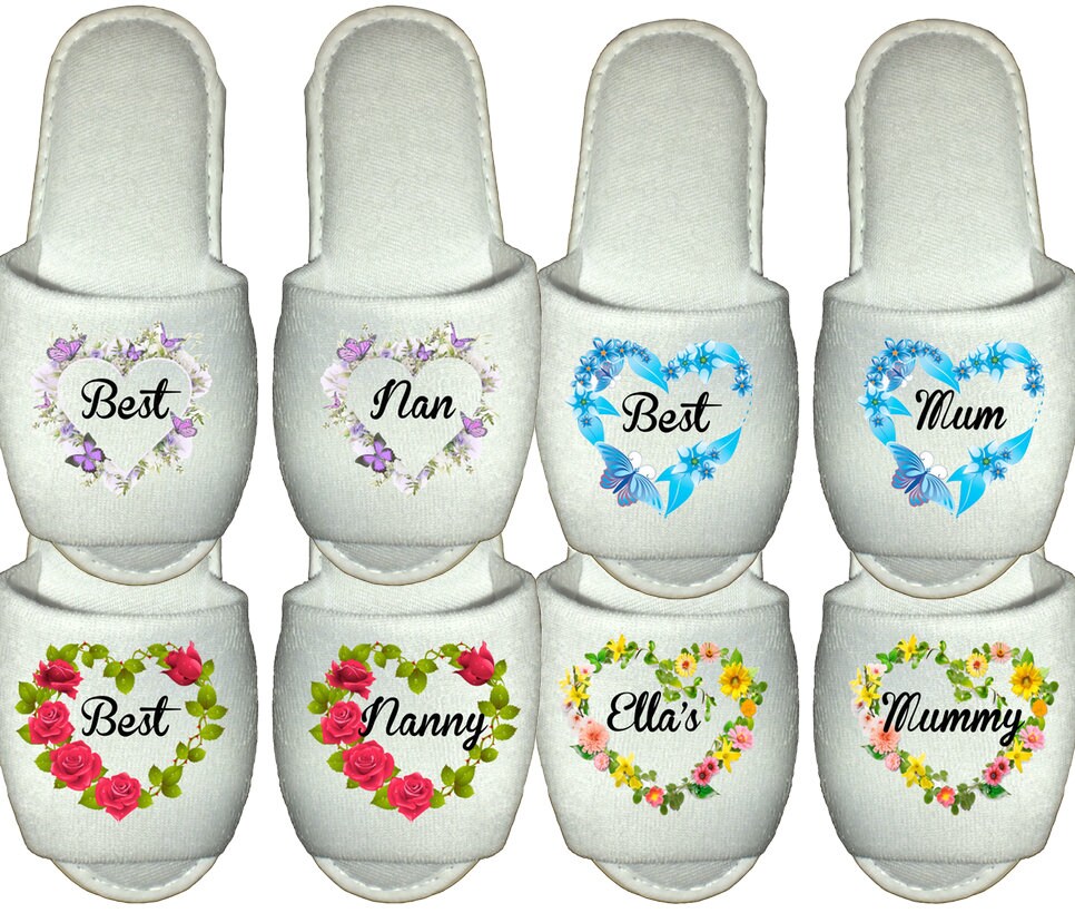Best Nan Spa Slippers Personalised Mum Nanny Gran Nana