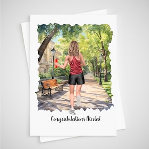 Hardloopkaart Gepersonaliseerd voor lopers Bedankt, gefeliciteerd ParkRun Marathon 5k 10k