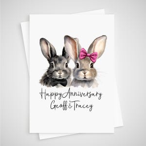 Cartão de aniversário de coelho personalizado coelho