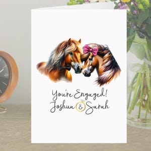 Pferd Engagement Karte personalisiert
