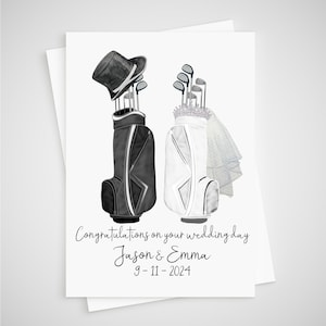 Golf Hochzeitskarte Personalisiert