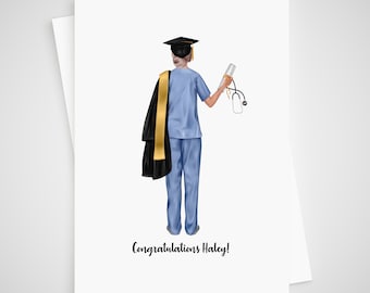 Graduation Nurse Card Personalised Congratulations Graduate