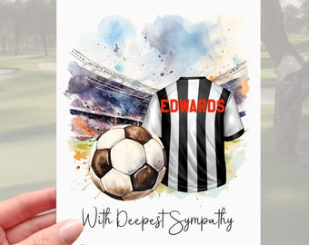 Football Sympathy Card Newcastle Grief Mourning Soccer Bereavement