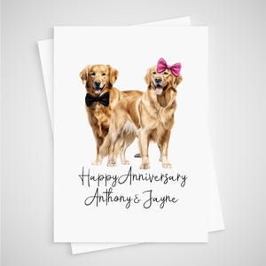 Golden Retriever Jubiläumskarte Personalisierter Hund