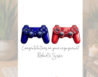 Gamer Engagement Card Personalised Gaming Console Controller