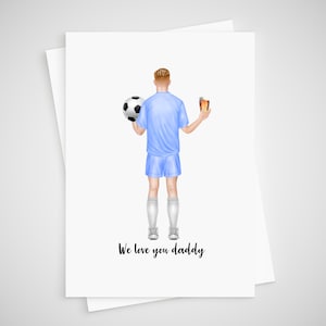 Voetbalkaart Gepersonaliseerd voor hem Voetbal Gefeliciteerd Bedankt Gepensioneerd