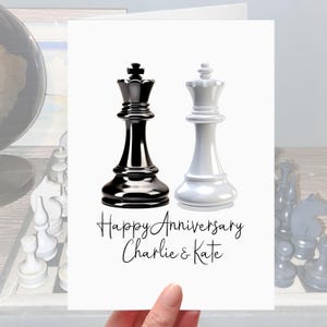 Carte d'anniversaire d'échecs personnalisée