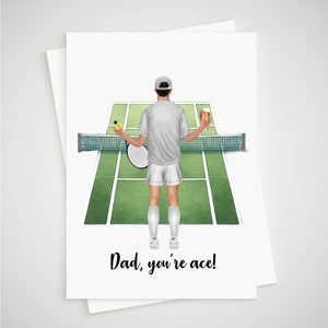 Tennis Card Personalised for Dad you're ace Father