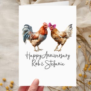 Huhn Jubiläumskarte Personalisiert
