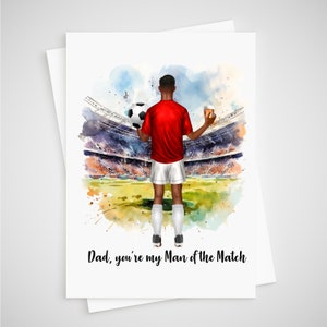 Football Dad Card Personalised Soccer Father