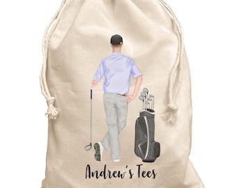 Golf Bag for Tees Golfer gift Personalised for him