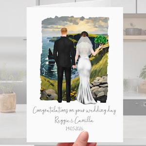 Cliffs of Moher Wedding Card Personalised Irish Wedding Ireland