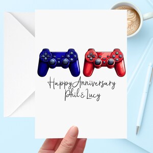 Contrôleur de console de carte d'anniversaire de joueur personnalisé