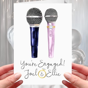 Zingen verlovingskaart Gepersonaliseerde microfoon Karaokemuzikant Vocalist