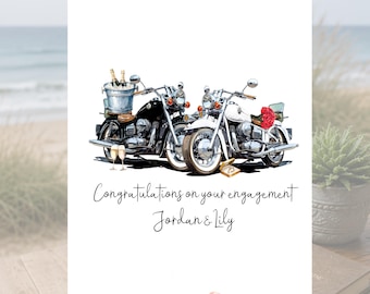 Motorbike Engagement Card Personalised Motorcycle