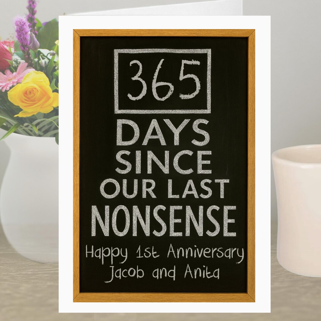 Personalised the Office Anniversary Card 365 Days Since Last Nonsense ...