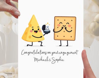 Cheese & Crackers Engagement Card Personalised