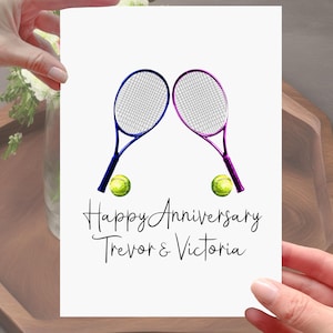 Tennis Jubiläumskarte Personalisiert