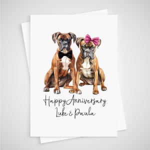 Verjaardagskaart boxer gepersonaliseerde hond