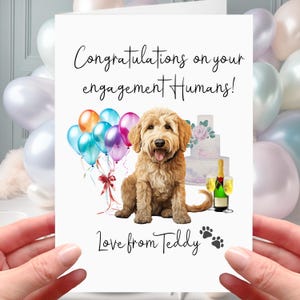 Carte de fiançailles des animaux de compagnie chien chat personnalisée