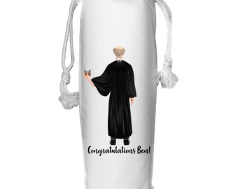 Lawyer Wine Bag Personalised for him Barrister Solicitor Judge Law Degree Congratulations Exams