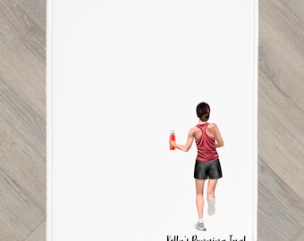 Running Towel Personalised fitness gym exercise Woman Present Gift