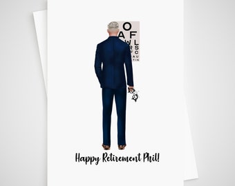 Optician Card Personalised Retirement Optometrist