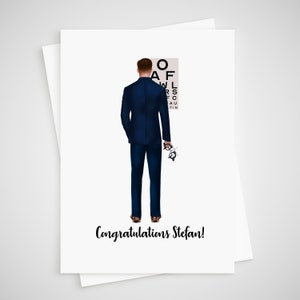 Carte d'opticien personnalisée Nouvel emploi Félicitations