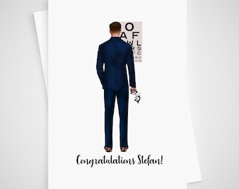 Personalised Optician Card New Job Congratulations