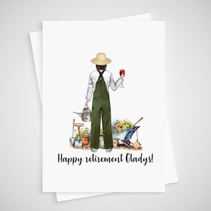 Carte Jardinage Jardinier Paysagiste Retraite Personnalisée Femme pour elle