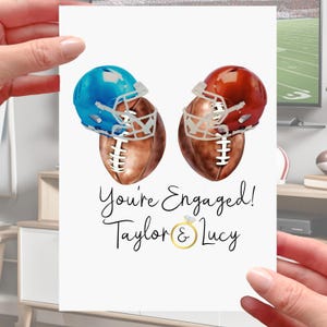 American Football Engagement Karte Personalisiert