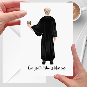 gefeliciteerd advocaatkaart gepersonaliseerd voor man geslaagd barexamen advocaat advocaat rechter