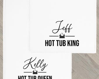 Hot Tub Queen King Face Towel Personalised Hand Towel