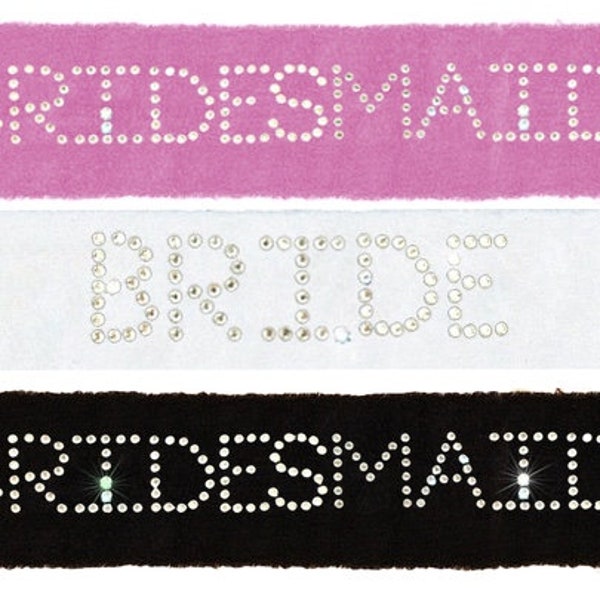 Personalised Sweatband Headband Spa Rhinestone Wedding gift Hen Party Bride Bridesmaid Towel Sweatband pink black white hairband