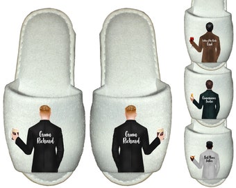 Personalized Groom Spa Slippers, Wedding Party Gifts