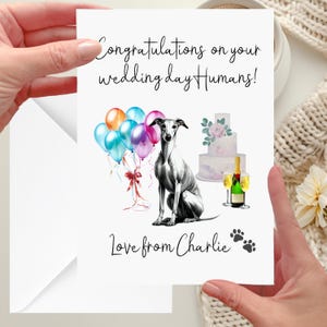Cartão de casamento do cão Pet personalizado