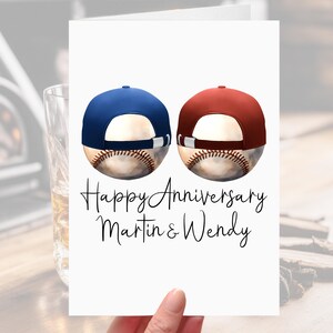 Baseball Anniversary Card Personalised