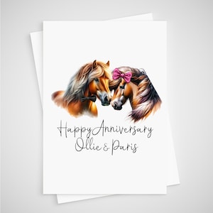Carte d'anniversaire cheval personnalisée