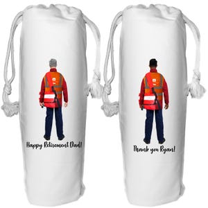 Postbote Wein Tasche personalisierte Geschenk für Postangestellter Ruhestand danke Postbote