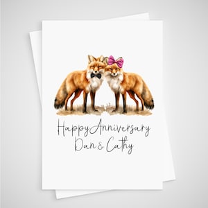 Carte d'anniversaire personnalisée Fox