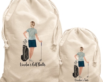 Golf Ball & Tee Bag for Golfer (female)  - Woman Golf gift
