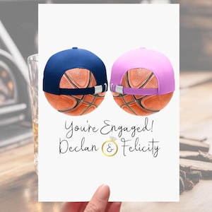 Basketball Engagement Card Personalised