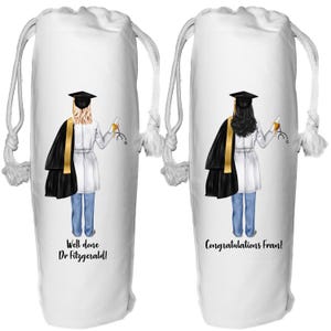 Graduate Doctor Weinflasche Tasche Personalisiert - Graduierung College Universität