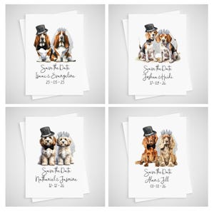 Hochzeitskarte für Bassett Beagle Boxer Bulldogge Chihuahua Cocker Spaniel