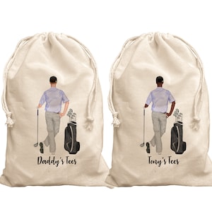 Tee Bag for Golfer Personalised (male) - Golf Gift Tees