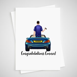 Rijexamen Gefeliciteerd-kaart gepersonaliseerde leerling bestuurder jongen