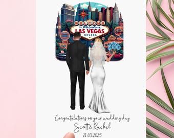 Carte de mariage Las Vegas personnalisée