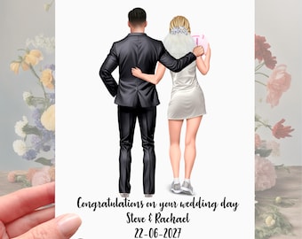 Netball Wedding Card Personalised