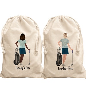Personalised Tee Bag for Golfer (female)  - Golf gift